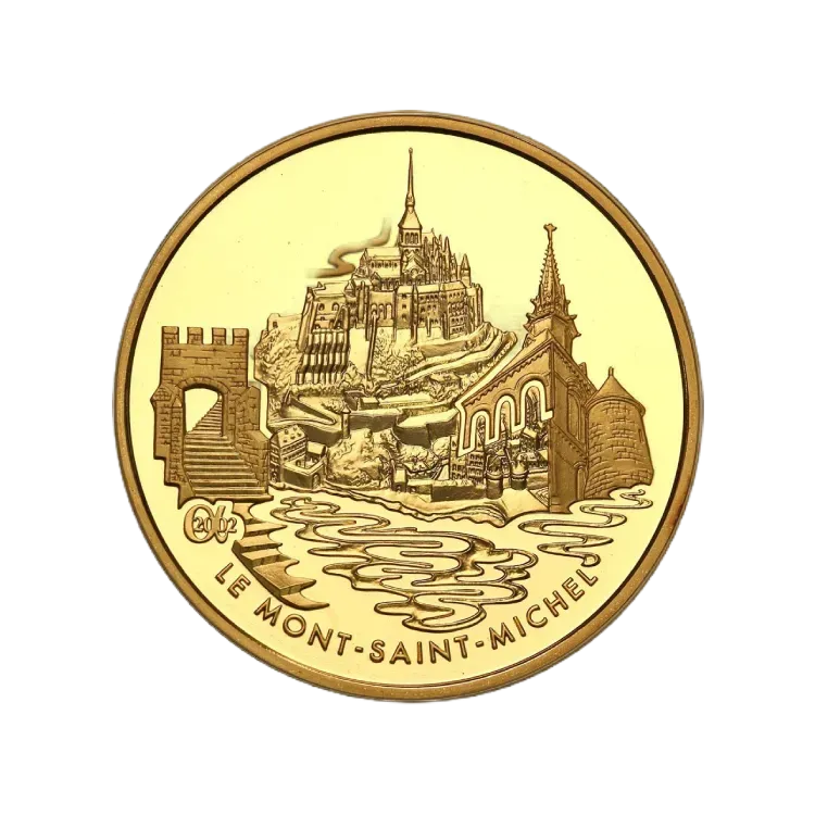 Mont-Saint-Michel 1/2 ounce gouden munt achterkant