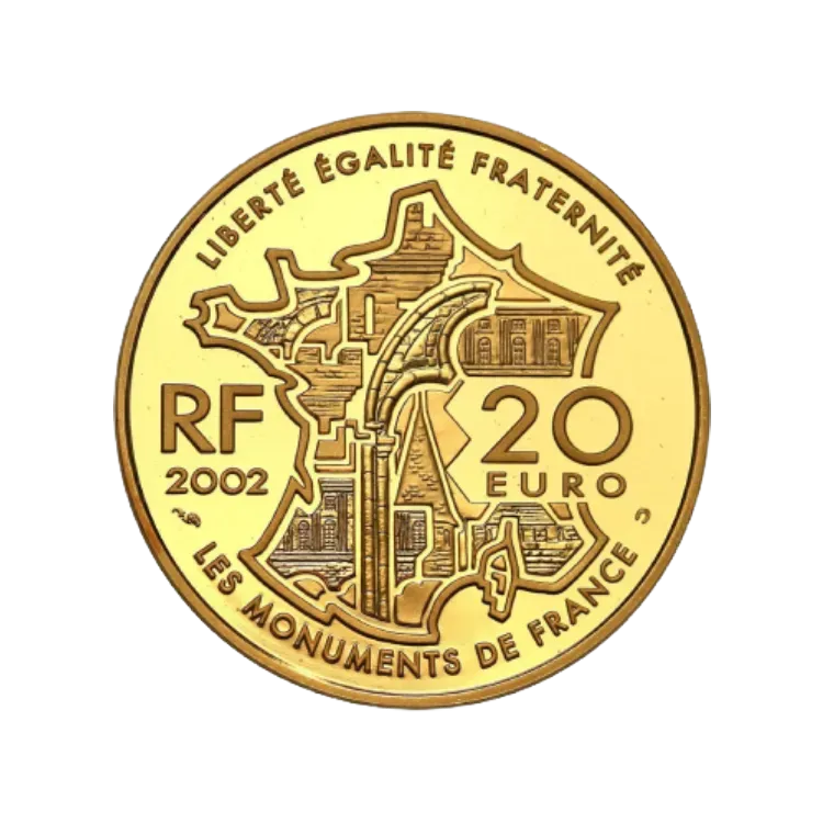 Mont-Saint-Michel 1/2 ounce gouden munt perspectief 1