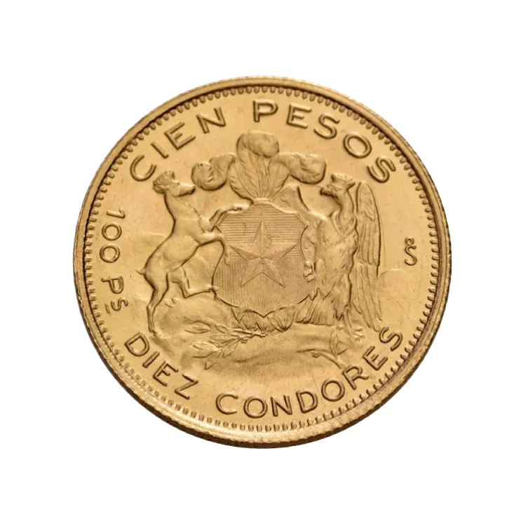 Cien Pesos Republica De Chile voorkant