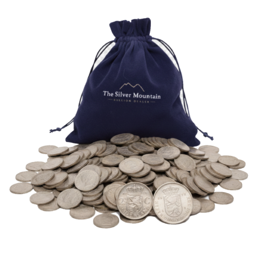 2 kilo fine silver | Dutch Guilders, Rijksdaalders & Tientjes front
