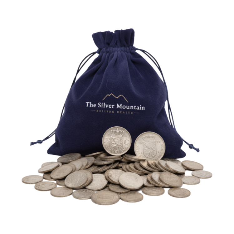 1 kilo puur zilver Nederlands muntgeld voorkant