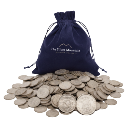 Bag of silver Dutch coins