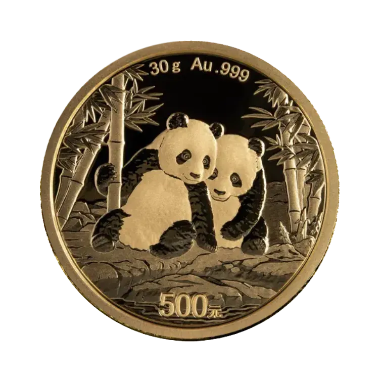 Ontwerp 30 gram gouden Panda munt uit 2026