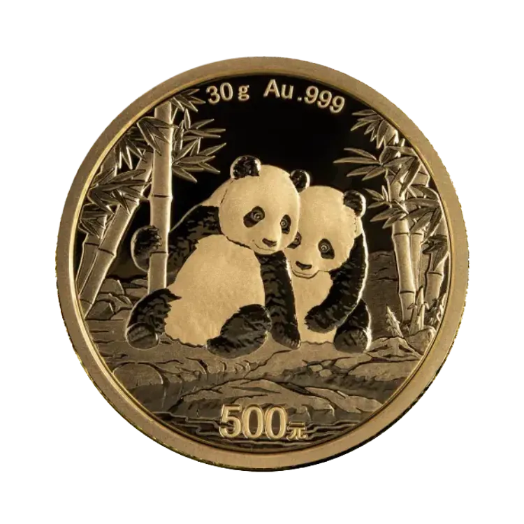 Ontwerp 30 gram gouden Panda munt uit 2026