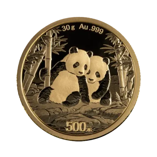 Ontwerp 30 gram gouden Panda munt uit 2026