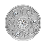 Zilveren munt April Birthstone Swarovski 2020 voorkant