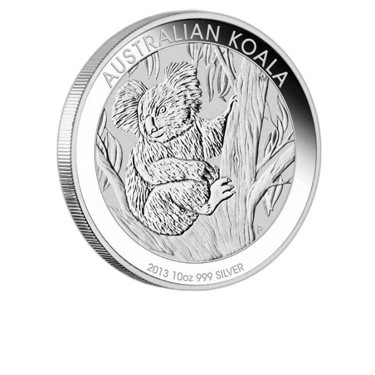 10 Troy ounce zilveren munt Koala 2013 voorkant