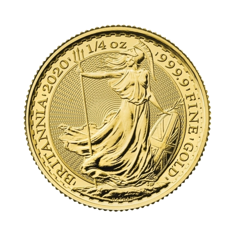 1/4 troy ounce gold coin Britannia 2020 front