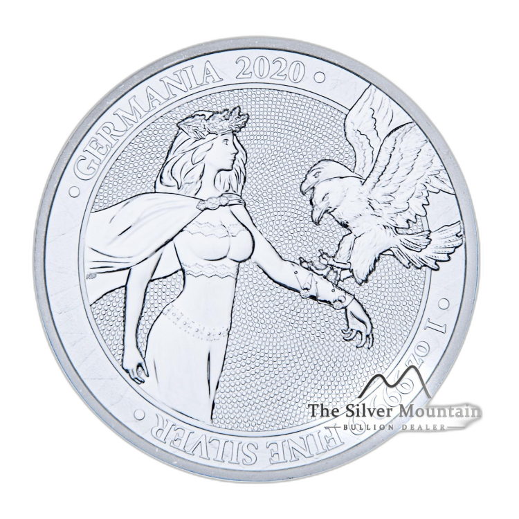 1 Troy ounce zilveren munt Germania 2020 voorkant