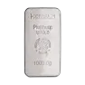 1 kilo platina baar Heraeus voorkant