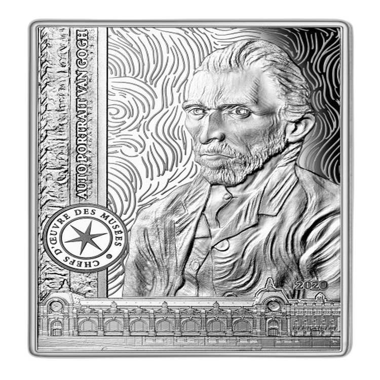 Silver coin Vincent van Gogh 2020 Proof front