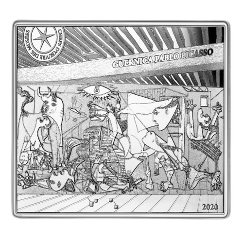 Zilveren munt Picasso Guernica 2020 Proof voorkant
