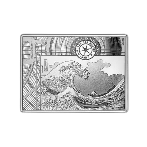 Zilveren munt Hokusai 2020 Proof voorkant