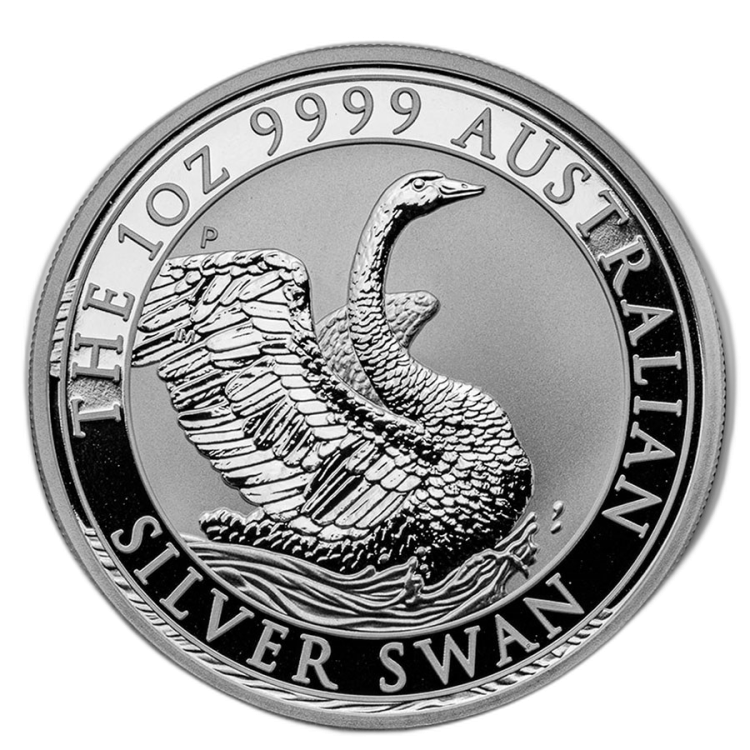 1 troy ounce zilveren munt zwaan 2020 voorkant