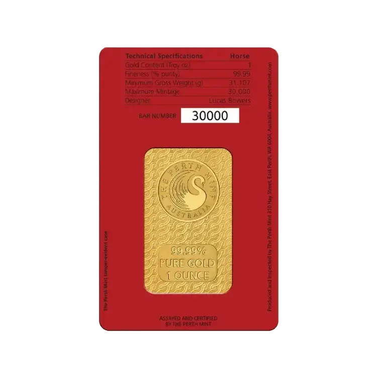 1 oz goudbaar Lunar III Year of the Horse 2026 certificaat