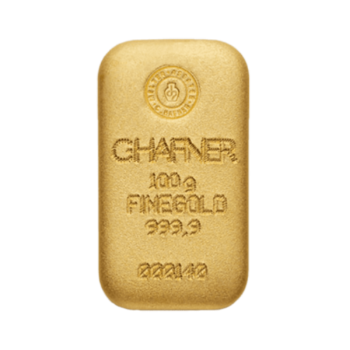 Goudbaar 100 gram | Opslag in Zürich voorkant