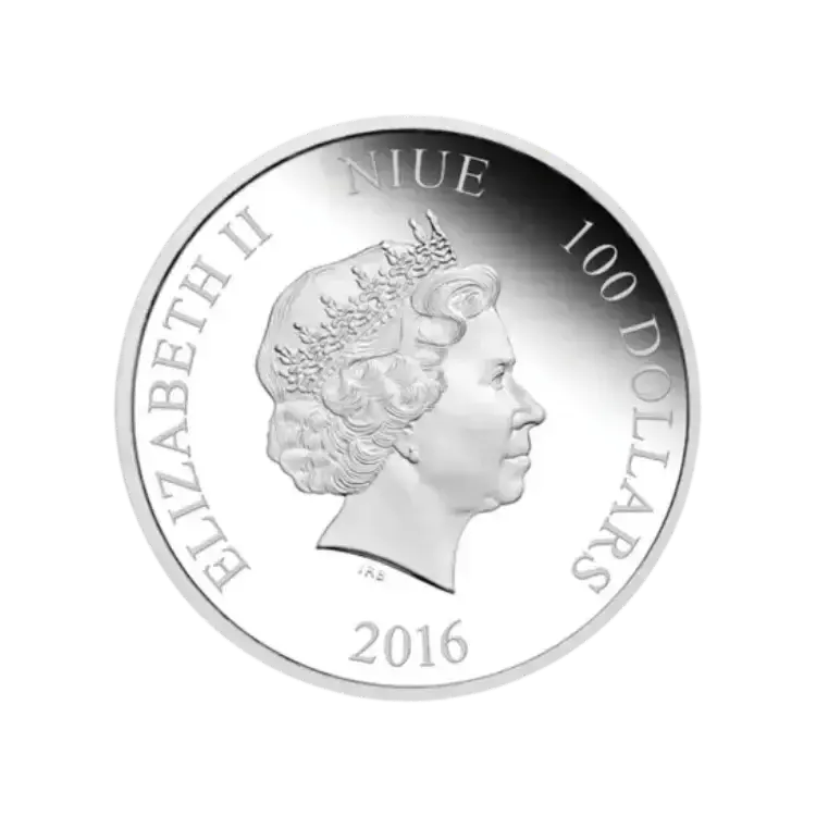 1 kilo zilveren STAR WARS™ Darth Vader™ munt perspectief 1