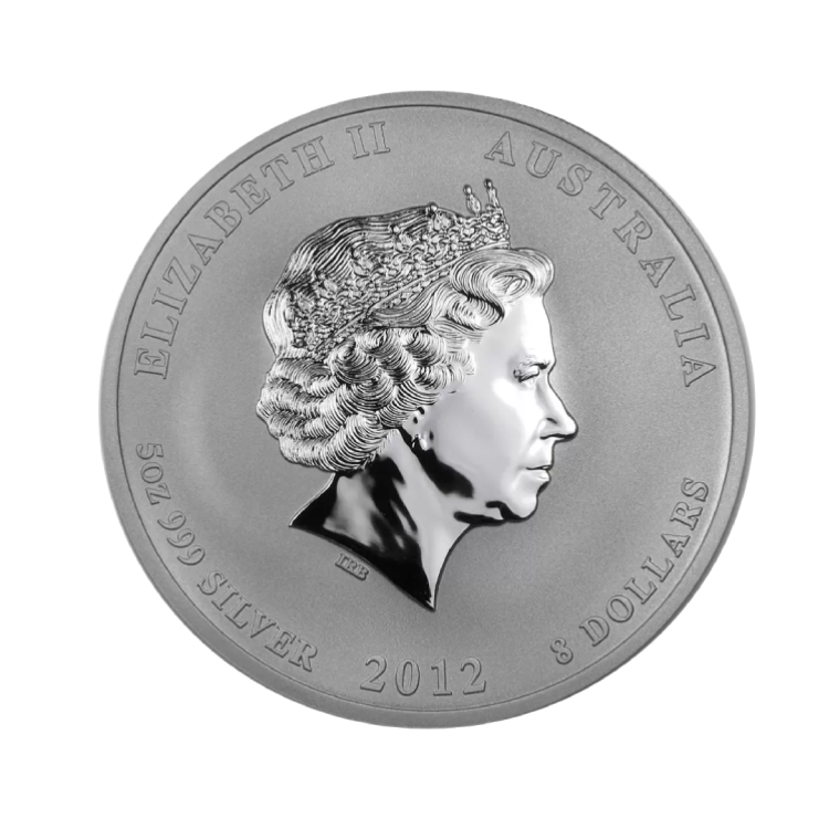 5 troy ounce silver Lunar Year of the Dragon 2012 back