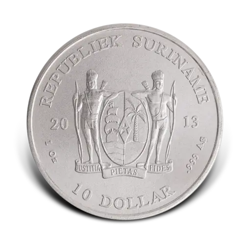 Zilver 1 troy ounce munt Suriname 2013 voorkant