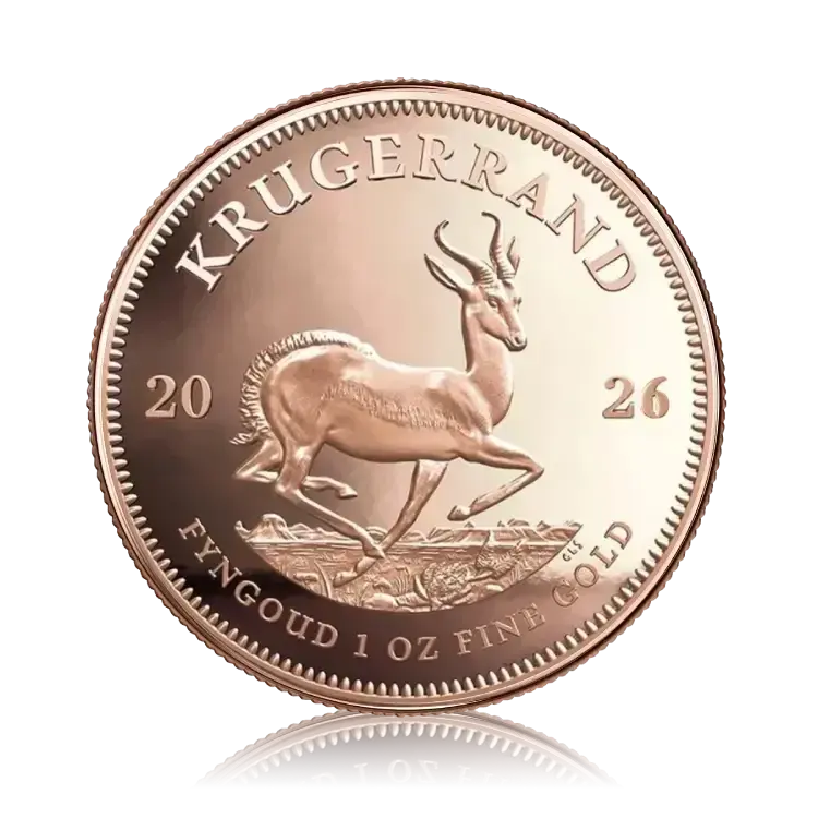 Tube gold Krugerrand coins from 2025