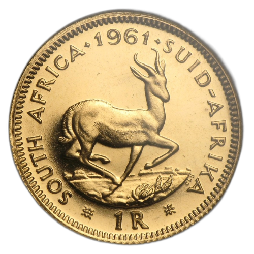 1 Rand gouden munt Zuid Afrika voorkant