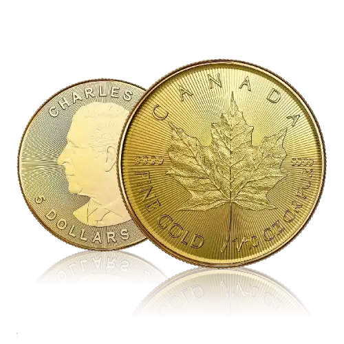 1/10 troy ounce gouden Maple Leaf munt 2026 voorkant