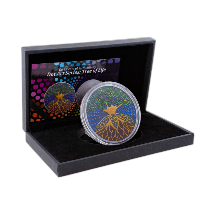 3 troy ounce zilveren munt Boom des levens Proof 2020 voorkant