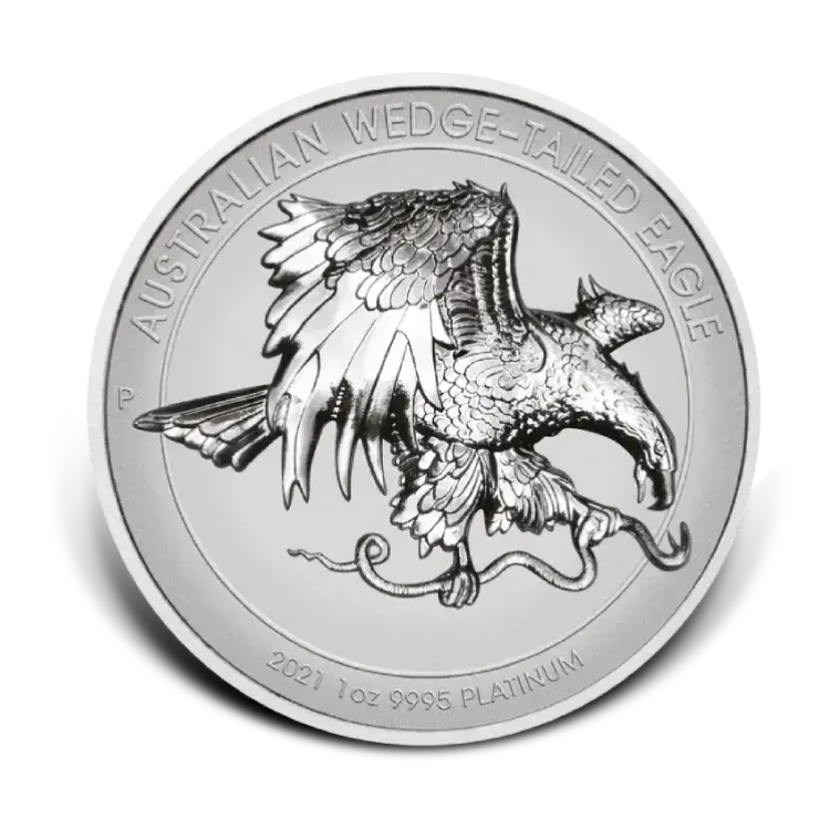 1 troy ounce platina munt Wedge-Tailed Eagle Reverse Proof - High Relief 2021 voorkant