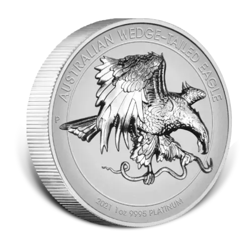 1 troy ounce platina munt Wedge-Tailed Eagle Reverse Proof - High Relief 2021 voorkant