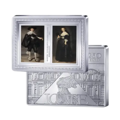 1/2 kg zilveren Rembrandt munt voorkant