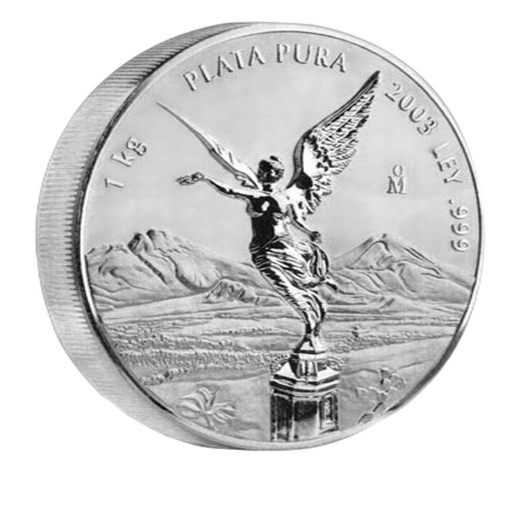 1 kilo zilveren Mexican Libertad munt voorkant