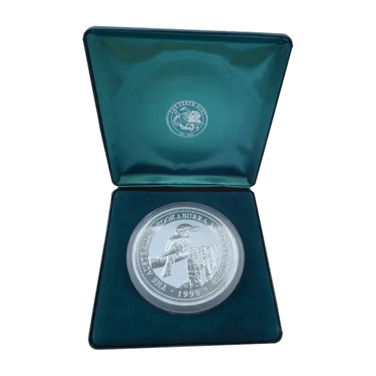 1 kilo zilveren Kookaburra munt 1998 voorkant