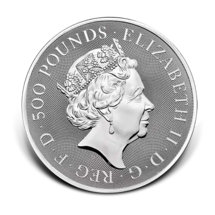1 kilogram silver Queen's Beast Completer coin 2021 back