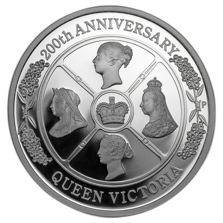 1 Troy ounce silver coin Victoria Proof 2019 front