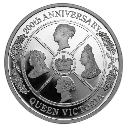 1 Troy ounce zilveren munt Victoria Proof 2019 voorkant