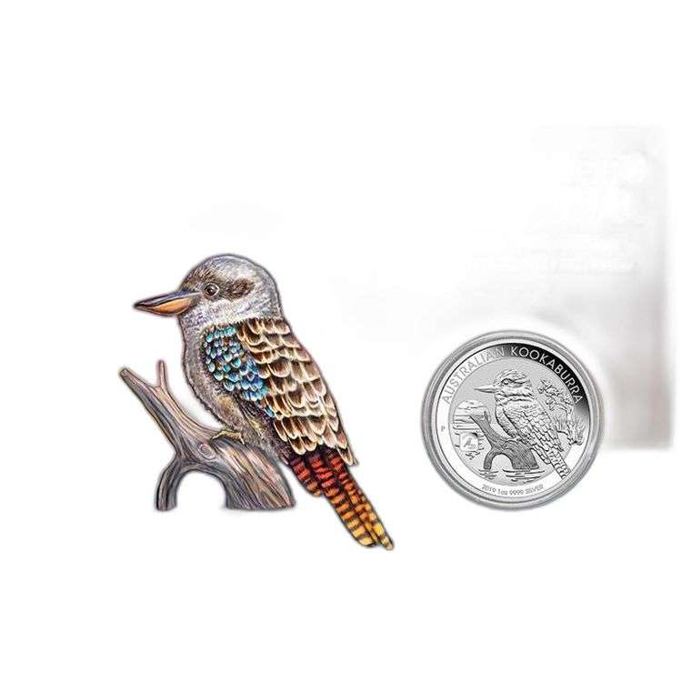1 Troy ounce zilveren munt Kookaburra 2019 ANDA coin fair voorkant