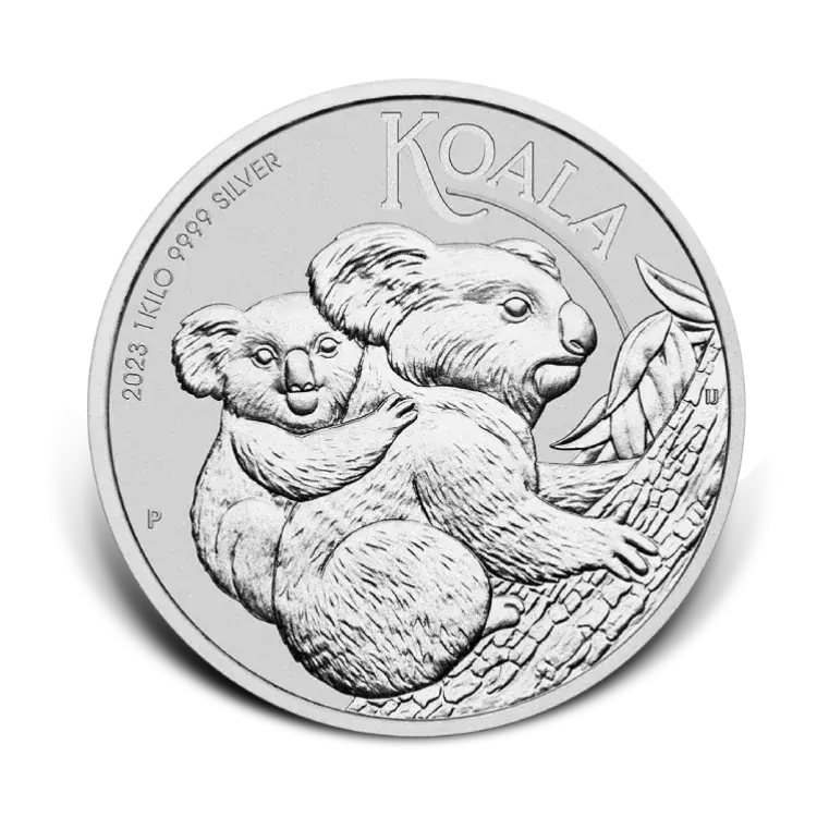 1 kilo zilveren Koala munt 2023 voorkant