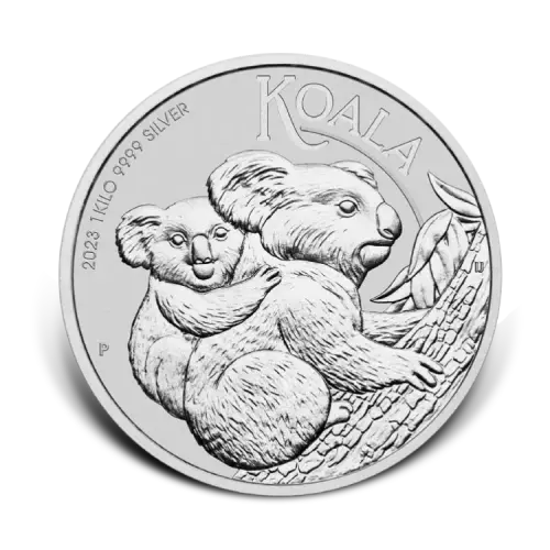1 kilo zilveren Koala munt 2023 voorkant