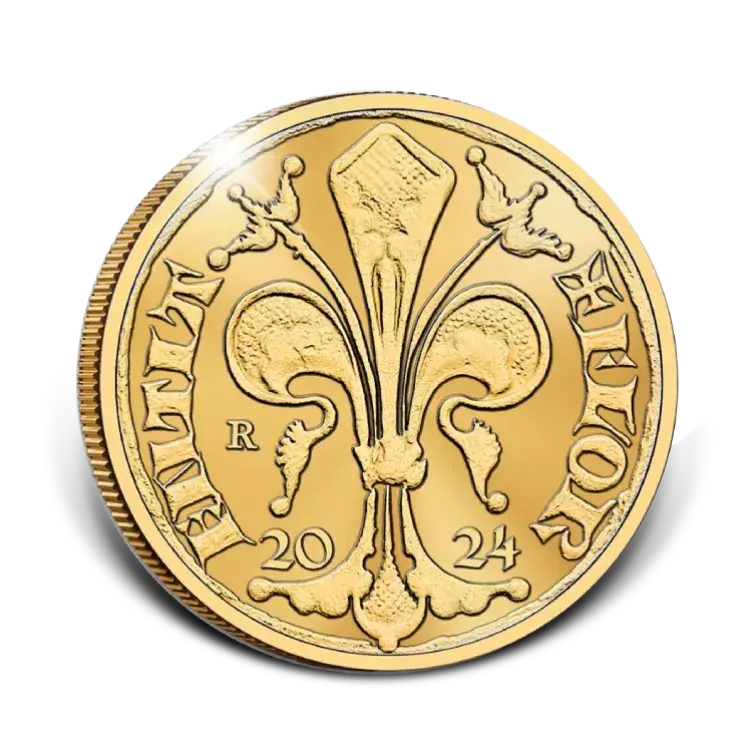 1 troy ounce gold Florin Proof 2024 - mintage of only 15 coins angle 2