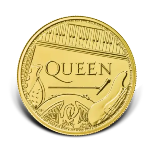 1 troy ounce gold coin Queen Music Legends 2020 front