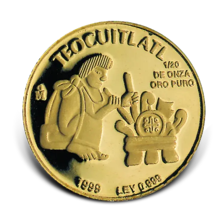 1/20 troy ounce Mexicaanse Teocuitlatl 1999 achterkant