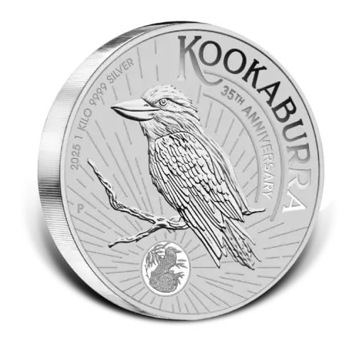 1 kilo zilveren Kookaburra munt 2025 voorkant
