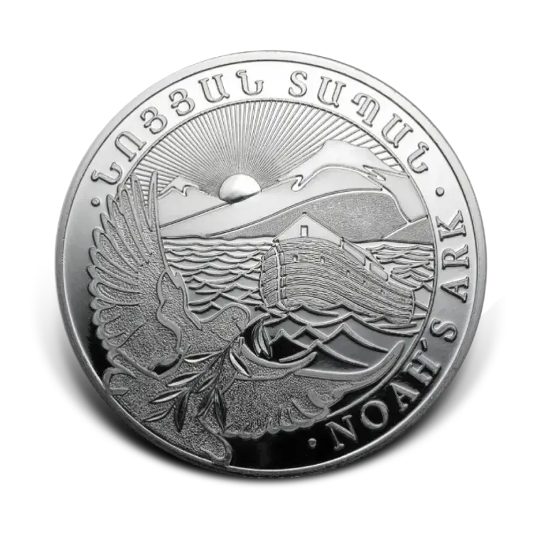 5 troy ounce zilveren munt Noah's Ark front