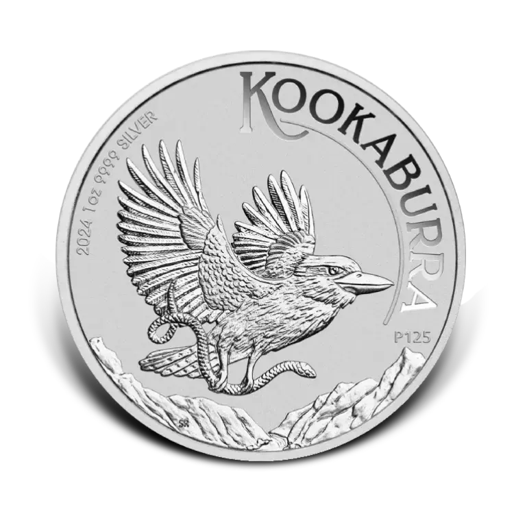 1 kilo zilveren Kookaburra munt 2024 voorkant