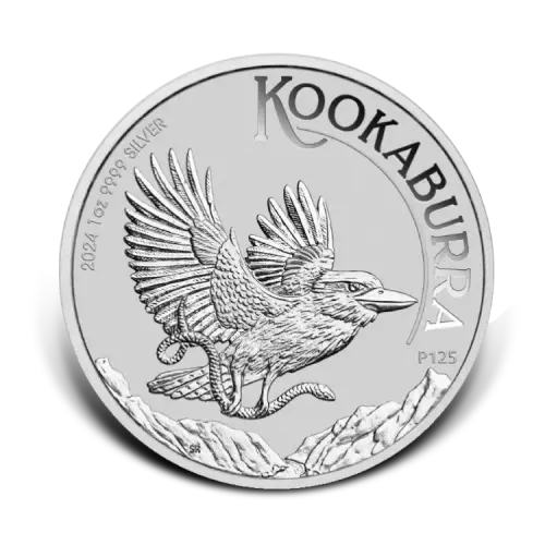 1 kilo zilveren Kookaburra munt 2024 voorkant