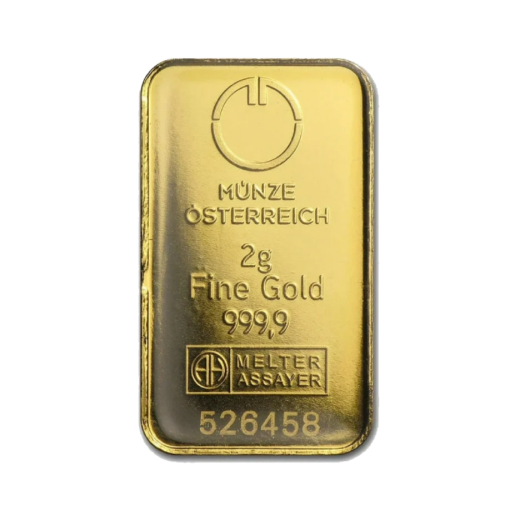 2 gram goudbaar diverse producenten voorkant