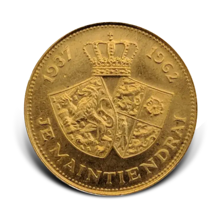 Gouden penning Juliana en Bernhard 1937-1962 achterkant