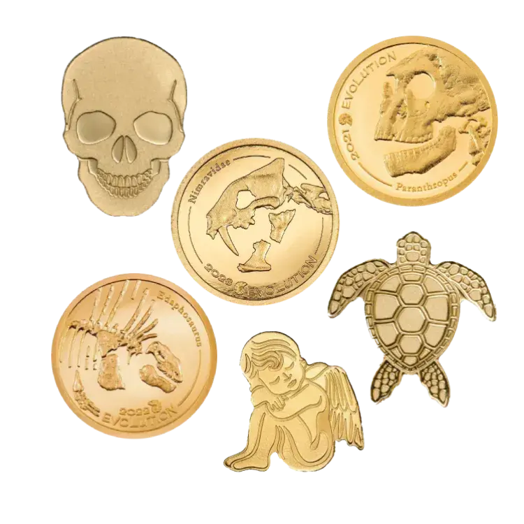 0,5 gram gouden munt diverse producenten voorkant