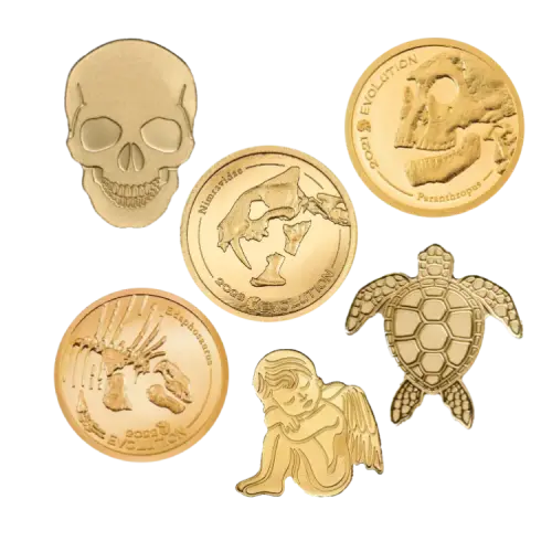 0,5 gram gouden munt diverse producenten voorkant