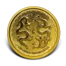 1 Troy ounce gouden munt Niue Double Dragon 2018 voorkant